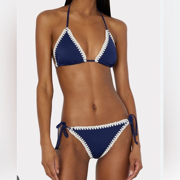 Milly Navy and White Trim Bikini Top/Bottom NWT